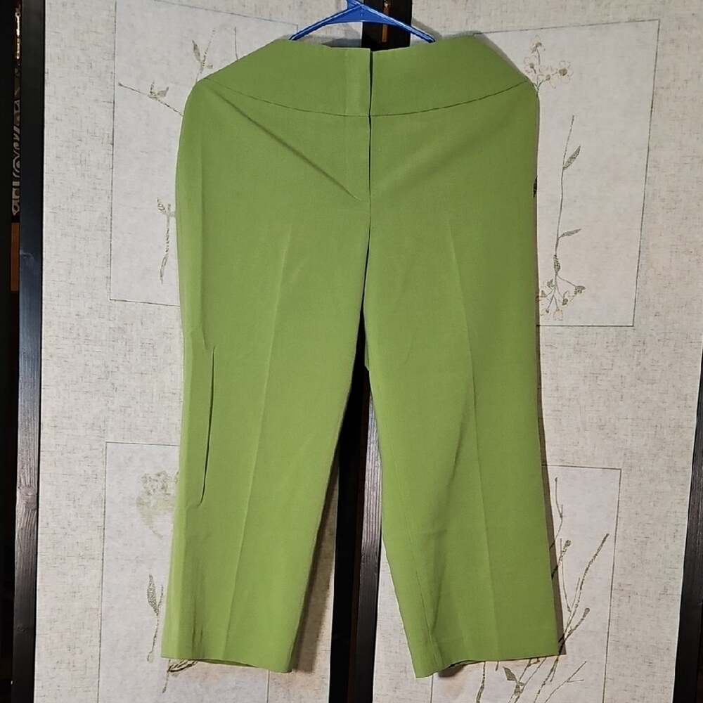 Insight Green Ankle Cropped Wide-Leg Pants
